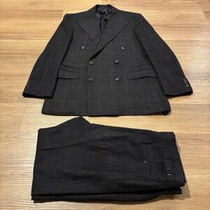 Ralph Lauren Purple Label Kent Suit Slim 42L Fits 40L Double Breasted Cashmere